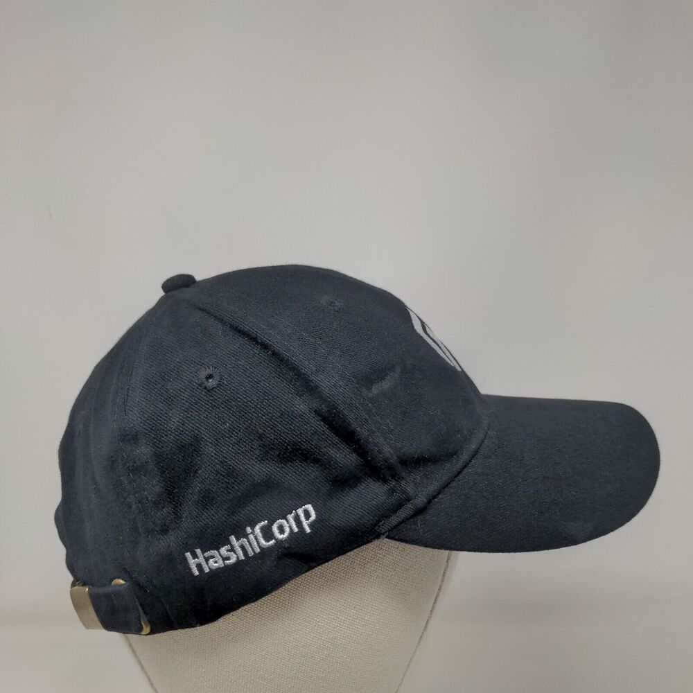 Hashi Corp Slideback Hat Black One Size Adjustable Embroidered Port & Company View 4